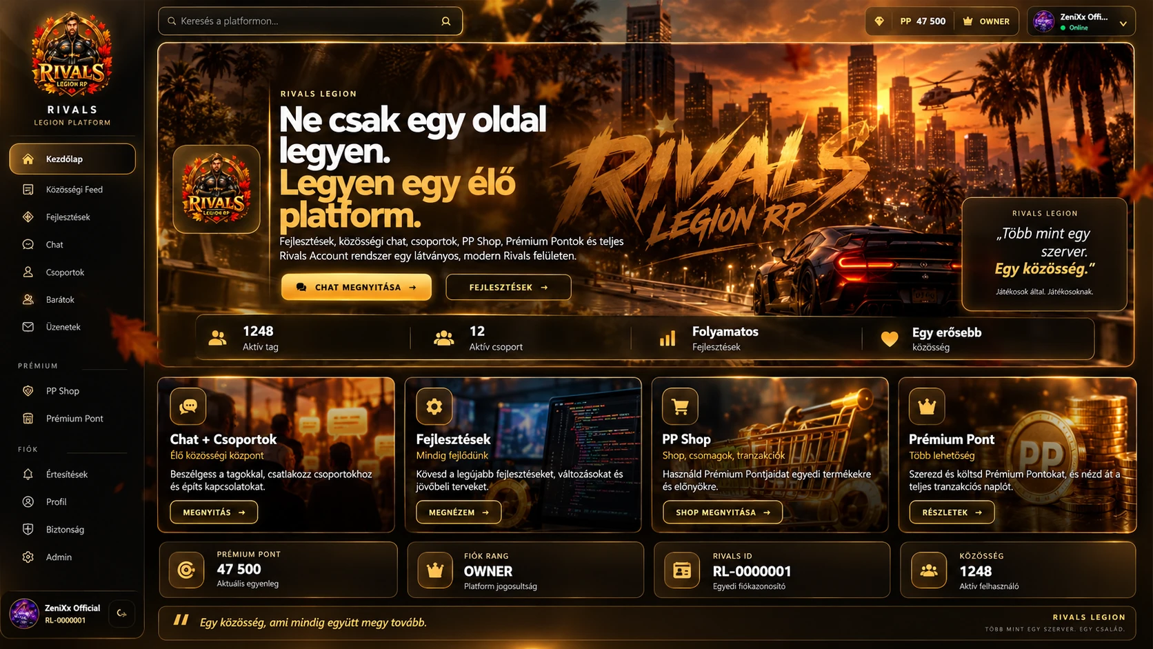 Rivals Legion Roleplay Platform